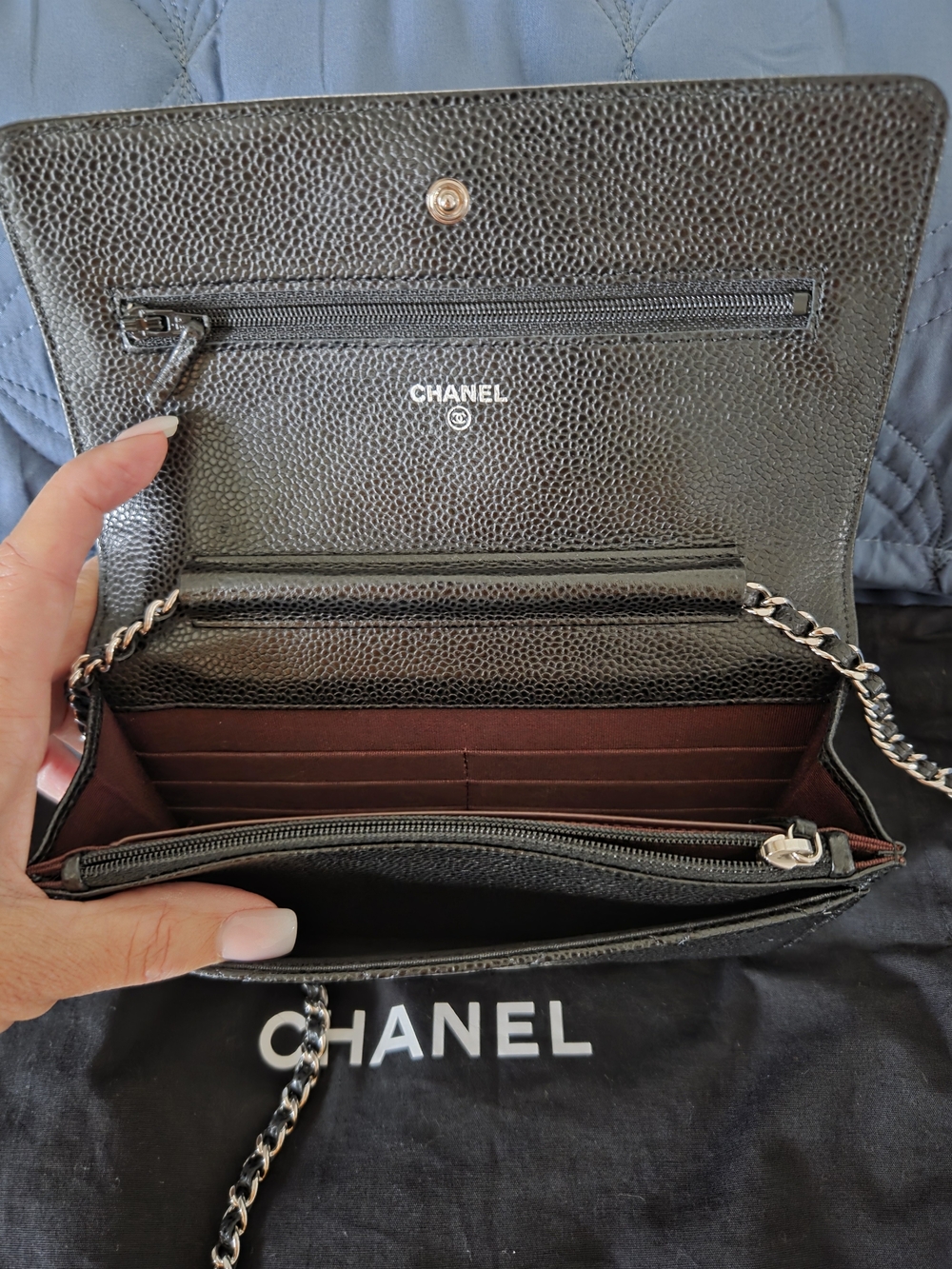 Chanel Black Quilted Leather Wallet on Chain (WOC) - Picture 6 of 8